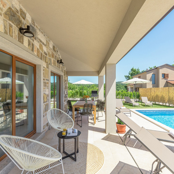 Villa Brih I, Villas Brih mit Pool, in der N&auml;he von Motovun, Istrien, Kroatien Motovun