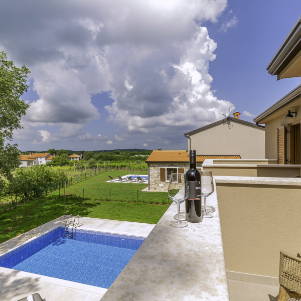 Zimmer, Villa Brih III, Villas Brih mit Pool, in der Nähe von Motovun, Istrien, Kroatien Motovun