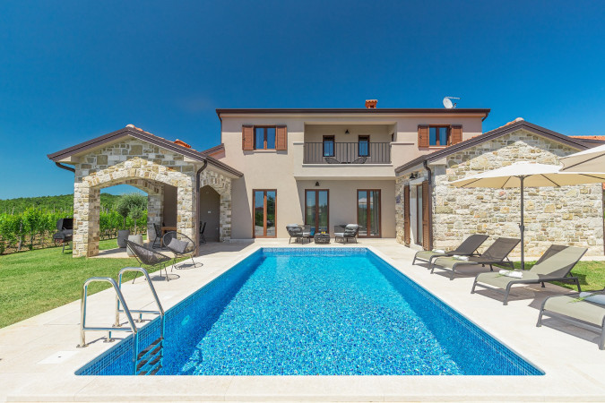 Villa Brih II, Villas Brih mit Pool, in der Nähe von Motovun, Istrien, Kroatien Motovun